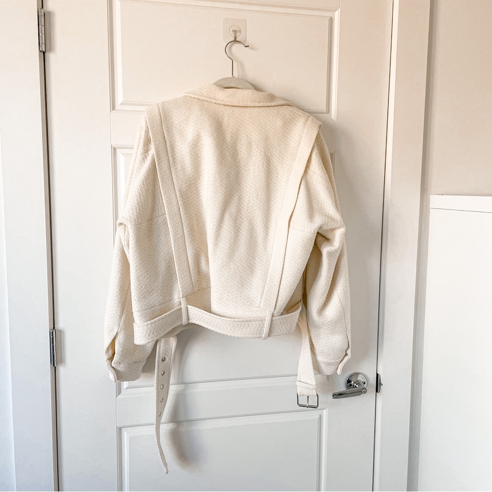 Reiss Cream Belted Jacket - Picture 10 of 11